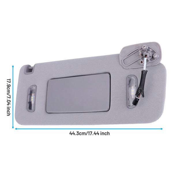Gray Left Side Sun Visor 22870346 For Chevrolet GMC 2015-2019