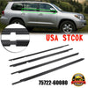 2003-2009 Toyota Land Cruiser Prado 120 Series 4PCS 75722-60080 Weatherstrip Window Belt Moulding Generic