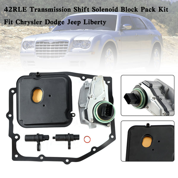 2004-2011 Dakota Durango V8 4.7L 5.7L 42RLE Transmission Shift Solenoid Block Pack Kit 52854001AA 61936A 44956 Generic