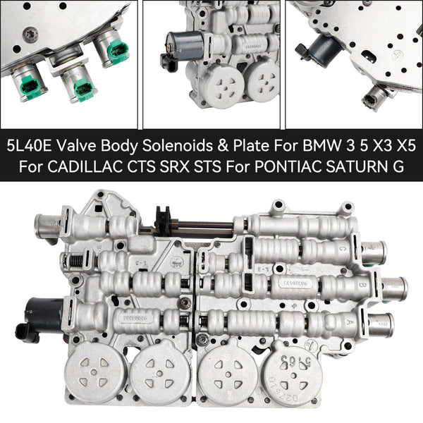 2001-2007 Cadillac CTS 2.6L/2.8L/3.2L/3.6L 5L40E Valve Body Solenoids & Plate P1347406 Generic