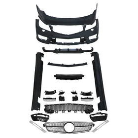 2012-2014 Benz C-Class W204 Upgrade C63 Style Front Rear Bumper Body Kit Generic