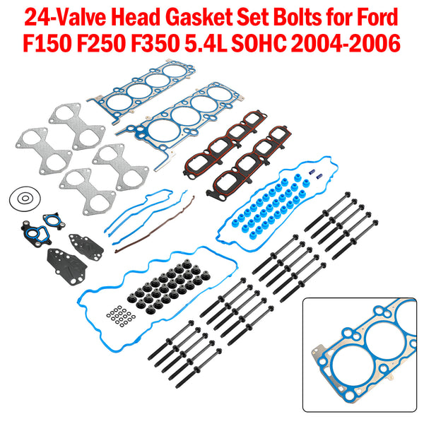 2004-2006 Ford F150 F250 F350 5.4L SOHC 24-Valve Head Gasket Set Bolts HS26306PT ES72798 Generic