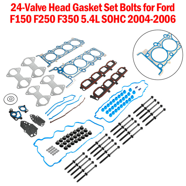 2004-2006 Ford F150 F250 F350 5.4L SOHC 24-Valve Head Gasket Set Bolts HS26306PT ES72798 Generic