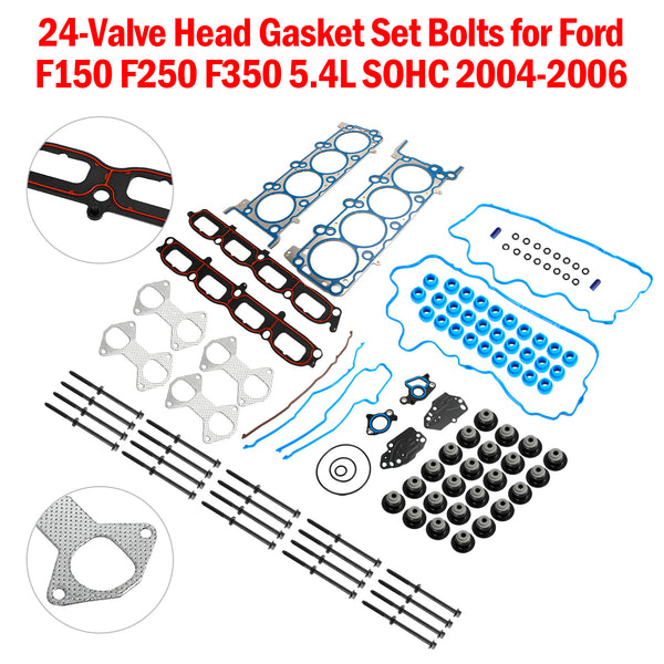 2004-2006 Ford F150 F250 F350 5.4L SOHC 24-Valve Head Gasket Set Bolts HS26306PT ES72798 Generic