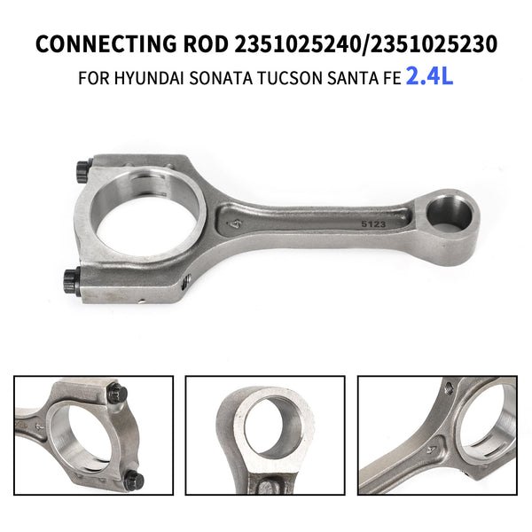 2010.06-2013.08 Kia Sportage 2.4L G4KC G4KE Connecting Rod 23510-25240 2351025220 2351025230 2351025210 Generic