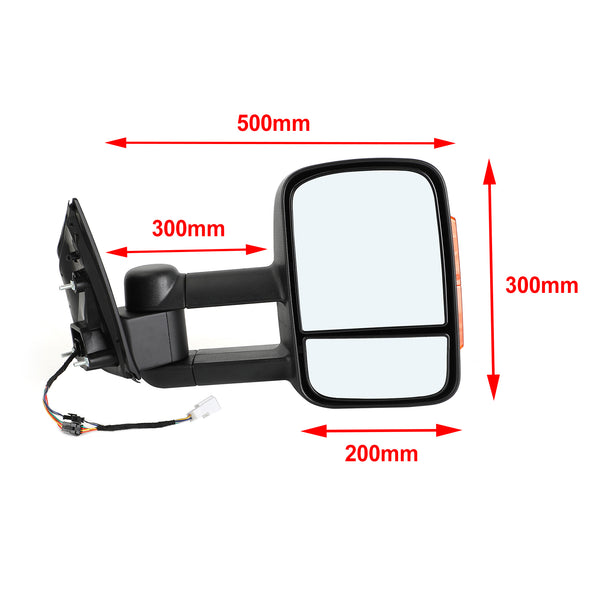 Isuzu D-MAX 2012-2018  Pair of Electric Extendable Towing Mirrors Generic