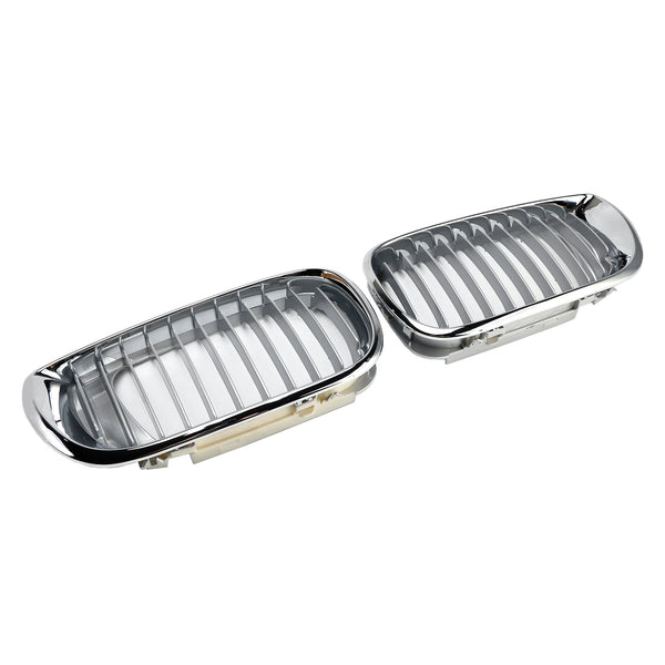 Front Kidney Hood Grille Grill For BMW E46 3 Series 4 Door 2002-2005 Chrome