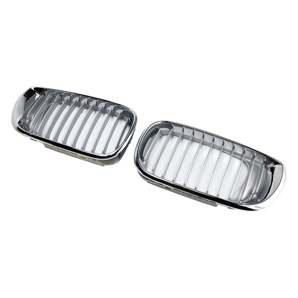 Front Kidney Hood Grille Grill For BMW E46 3 Series 4 Door 2002-2005 Chrome