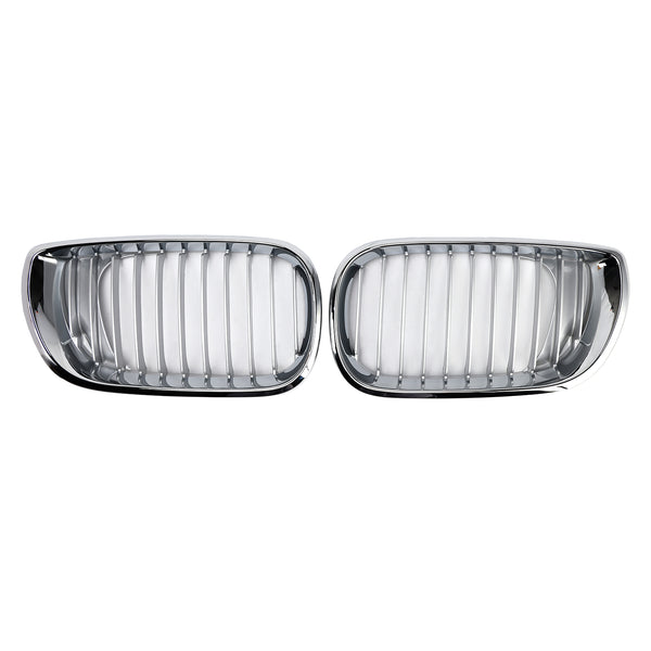 Front Kidney Hood Grille Grill For BMW E46 3 Series 4 Door 2002-2005 Chrome