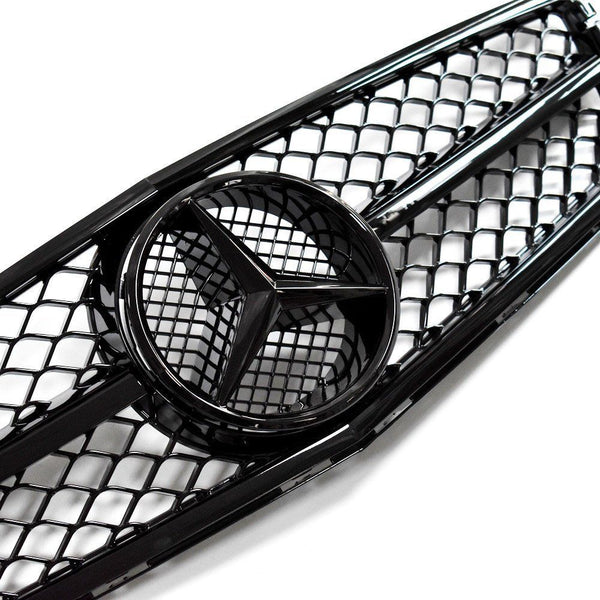 2008-2014 Benz W204 C250 C350 Style Gloss Black Grill Replacement Generic