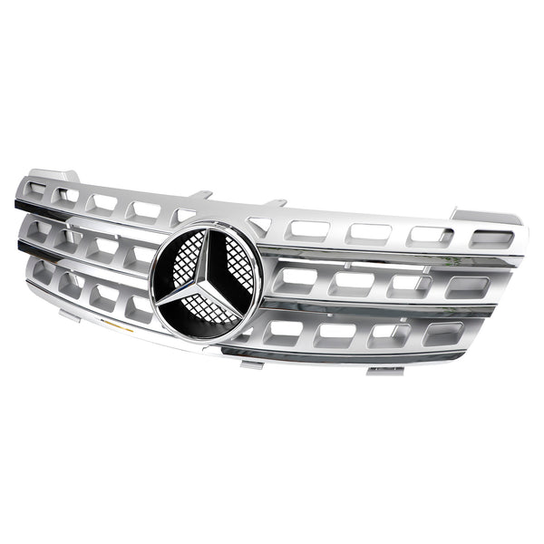 2005-2008 Benz ML-Class W164 AMG Style Front Chrome Silver Grille Grill Generic