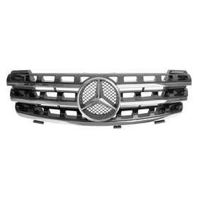 05-08 Benz W164 ML M-CLASS Black Front Grille with Chrome Fin With Logo Generic