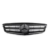 2008-2014 Benz C Class W204 W/LED Emblem C300/C350 Front Bumper Grille Black Chrome Generic