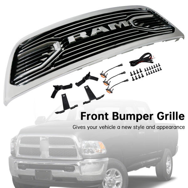 2010-2018 Ram 2500/3500 Laramie Chrome Front Bumper Grille W/ Led Light