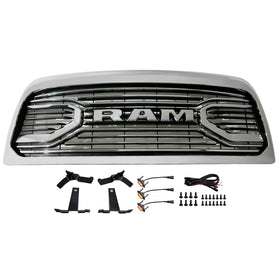 2010-2018 Ram 2500/3500 Laramie Chrome Front Bumper Grille W/ Led Light
