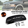 2013-2018 Dodge Ram 1500 Black Big Horn Style Front Bumper Grill Grille