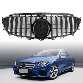 Mercedes W213 Benz 2016-19 E-Class E200 E300 E400 E43 Front Bumper Grill Style Black Grill