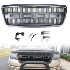 2004-2008 Ford F150 Raptor Style Grille Black/Grey Black For Choose Generic