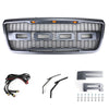 2004-2008 F150 Raptor Style Black/Grey Black Front Mesh Hood Ford Grill Replacement With LED Generic