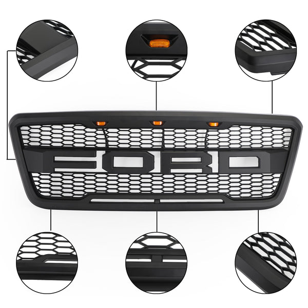 2004-2008 Ford F150 Raptor Style Grille Black/Grey Black For Choose Generic