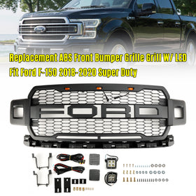 2018-2020 Ford F150 Super Duty Front Bumper Grill Grille W/ LED Generic