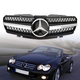 2003-2006 S-Class SL500 SL600 SL55 1 Fin Star AMG black Grille grill Generic