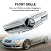 2003-2006 Mercedes Benz SL-Class R230 SL500 SL600 SL55 AMG Front Bumper Upper Grill Silver Chrome Grille