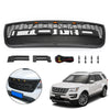 2012-2015 Explorer Bumper Grill W/Lights ABS Front Upper Grill Replacement Generic