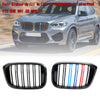 BMW G01 X3 G02 X4 Gloss Black 2PCS M-Color Kidney Grill Grille 51138469959 Generic