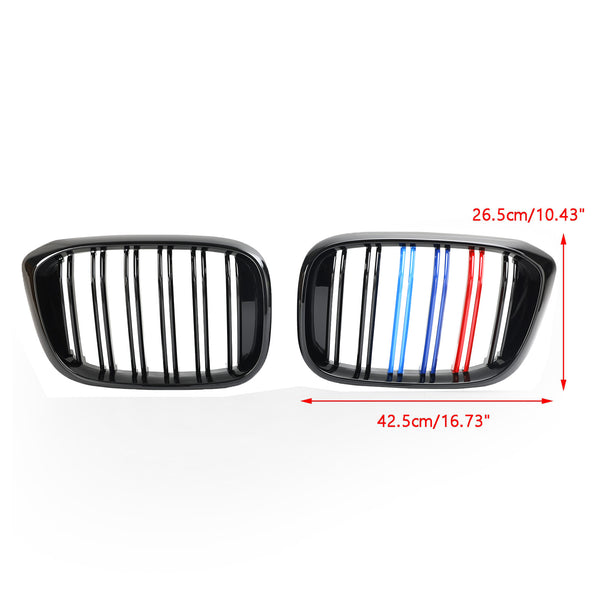 BMW G01 X3 G02 X4 Gloss Black 2PCS M-Color Kidney Grill Grille 51138469959 Generic