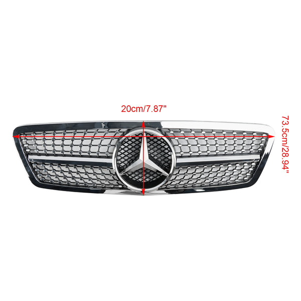 2001-2007 Benz C-Class W203 C230 C320 C240 Front Bumper Kidney Grill Replacement Generic