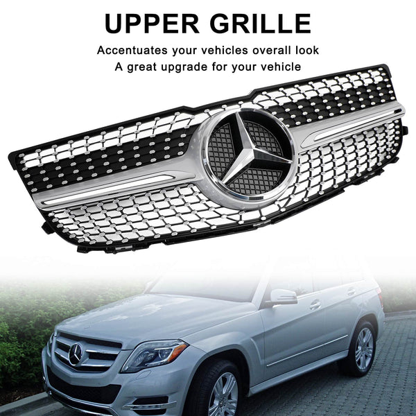 Benz 2013-2015 GLK250 BLUETEC 4MATIC Sport Utility 4-DOOR Front Bumper Diamond Grill 2048802983 Generic