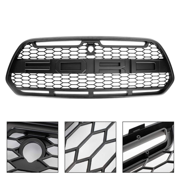 2015-2018 Ford Transit Mk8 Matt Black Front Bumper Grill Generic