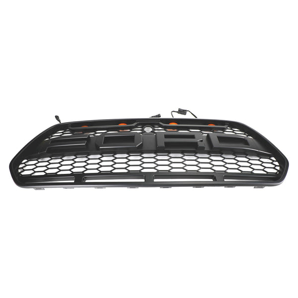 2015-2018 Ford Transit MK8 Front Bumper Grille Grill w/LED Raptor Style Matt Black Generic