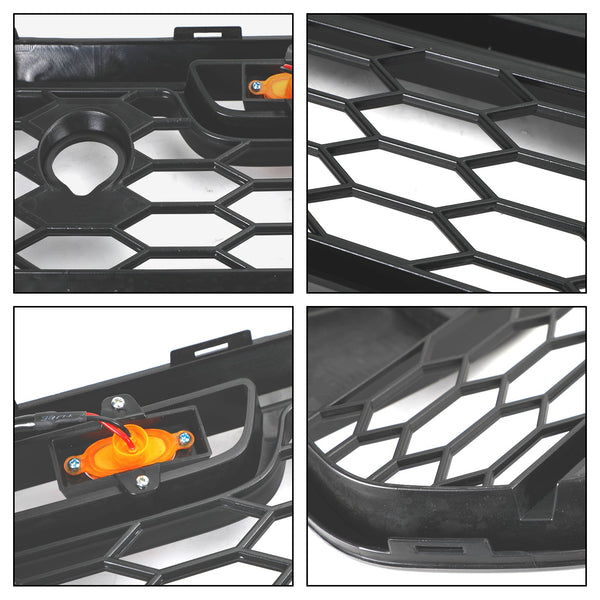 2015-2018 Ford Transit MK8 Front Bumper Grille Grill w/LED Raptor Style Matt Black Generic