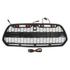 2015-2018 Ford Transit MK8 Front Bumper Grille Grill w/LED Raptor Style Matt Black Generic