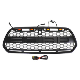 2015-2018 Ford Transit MK8 Front Bumper Grille Grill w/LED Raptor Style Matt Black Generic