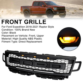 Ford Expedition 2018-2021 Front Bumper Grill Grill Raptor Style W/LED Generic