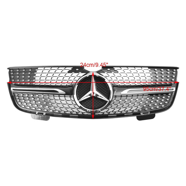 2007-2009 Mercedes Benz GL-Class X164 GL350 Chrome Diamonds Front Bumper Grille 1648880223 Generic