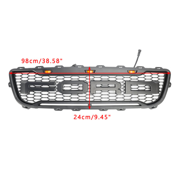 1999-2003 Ford F150 W/ Led Matte Black Front Honeycomb Bumper Grille Grill Generic