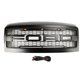 Ford 2008-2010 F250 F350 Super Duty Front Bumper Grille Grill w/Lights Generic