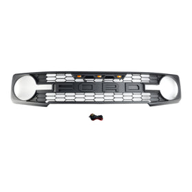 Bronco 2021-2023 Ford Black Front Bumper Grill With Amber Led Generic