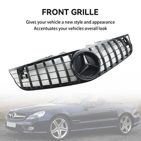 2009-2012 Benz SL-Class R230 SL550 SL600 Front Bumper Upper Grill Generic