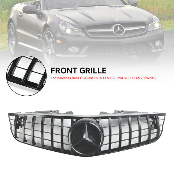 2009-2012 Benz SL-Class R230 SL550 SL600 Front Bumper Upper Grill Generic