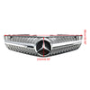 2009-2012 Mercedes Benz R230 SL550 SL600 Diamond Front Bumper Upper Grill Generic