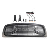 2009-2012 Dodge Ram 1500 Matte Black Front Bumper Grill Grille W/ Led Light Generic