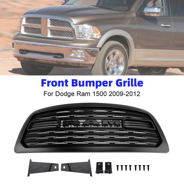Dodge Ram 1500 2009-2012 LTD Style Front Bumper Grill Grille W/ Led Light