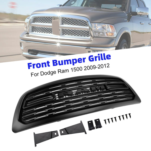 Dodge Ram 1500 2009-2012 LTD Style Front Bumper Grill Grille W/ Led Light