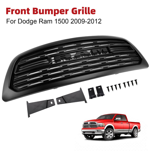 Dodge Ram 1500 2009-2012 LTD Style Front Bumper Grill Grille W/ Led Light