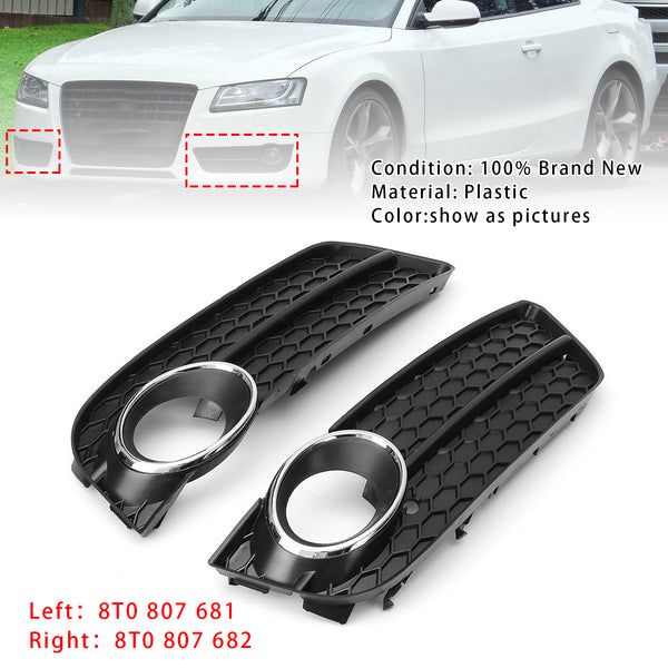 2008-2011 Audi A5 Coupe/Sportback/Cabriolet Base Model A Pair Of Car Fog Lamp Grilles 8T0807681 8T0807682 Generic
